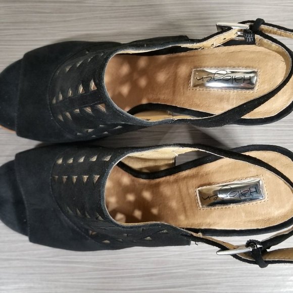 Halogen Zoey Slingback Sandal Black Suede Size 7.5 - Picture 8 of 11